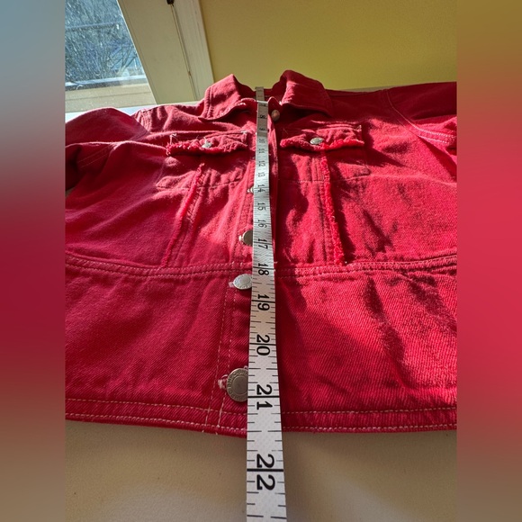 Vintage Red Denim Jacket Beverly Hills Polo Club Size M - Picture 7 of 16